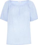 Sorbet Sbalexa Stribe SS TOP Kvinde Cerulean Kortærmede Bluser Str L -...