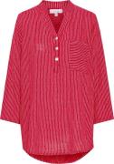 Sorbet Sbalexa Stribe Blouse Kvinde Ribbon Red Langærmede Bluser Str X...