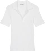 Marc O’Polo Polo Shirt, Short Sleeve, Flatknit Kvinde White Kortærmede...