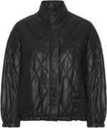 MDK Dana Disco Quilt 100% Leather Jacket Kvinde Black Overgangsjakker ...