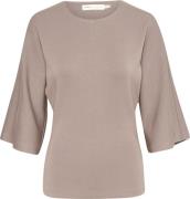 InWear Aidaiw Blouse Kvinde Sandy Grey Langærmede Bluser Slim Fit Str ...