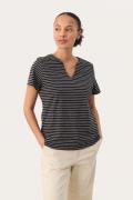 Part Two Gesinaspw TS Kvinde Dark Navy Stripe Kortærmede T-shirts Regu...