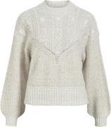 Object Objnova Stella Cable Knit Pullover Kvinde Humus/melange Sweater...