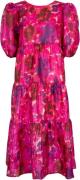 Cras Lilicras Dress Kvinde Pink Garden Midi Kjoler Loose Fit Str 40 - ...