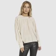 NORR Alyssa top Kvinde Off-white Langærmede Bluser Str 34/XS - hos Mag...