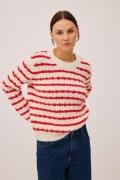 Magasin Avelyn 1 GRS Kvinde Red / Star White Stripe Sweaters Str L