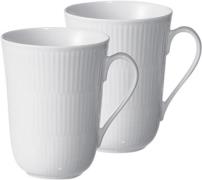 Royal Copenhagen White Fluted Cup 36cl 2PK Hvid Str 36 cl. - Kopper Me...