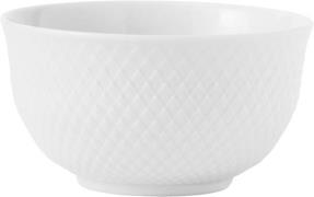 Lyngby Porcelæn Rhombe Bowl 50cl, White Hvid Str H:7 Ø:13 cm - Serveri...