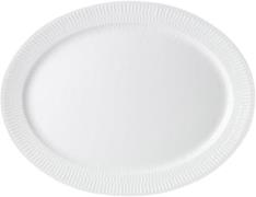 Royal Copenhagen White Fluted Dish Oval 35cm Hvid Str 35 cm - Serverin...