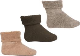 mpKids Wool Baby Socks 3-pack Str 17/18 - Brun Strømper Uld hos Magasi...