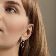 Pernille Corydon Jewellery Double Earrings Size 28 mm - Ørestikker hos...