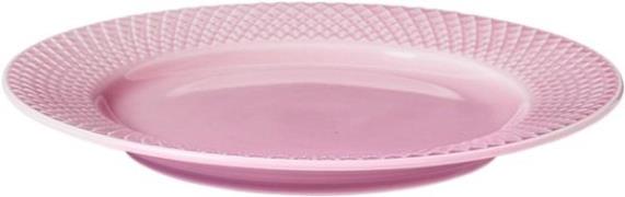 Lyngby Porcelæn Rhombe Frokosttallerken Ø21 cm Rosa Porcelæn Lyserød S...