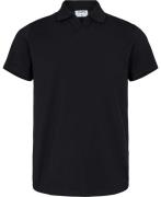 Filippa K Stretch Cotton Polo Tshirt Mand Black Kortærmede Poloer Str ...