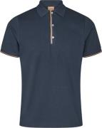 Mos Mosh Gallery Harvey Polo SS Tee Mand Navy Kortærmede Poloer Str L ...