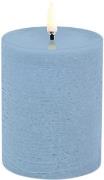 Uyuni LED Pillar Candle, Sky Blue, Rustic, 7,8x10,1 cm Lyse Blå - Led ...