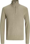 Jack & Jones Jjeperfect Knit Half ZIP SN Mand Crockery Turtlenecks Str...