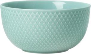 Lyngby Porcelæn Rhombe Skål Ø13 cm Aqua Porcelæn Blå Str H:6,5 Ø:13 cm...