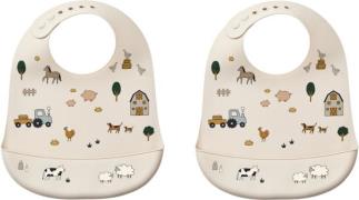 Liewood Tilda Printed Bib 2pack ONE SIZE - Hagesmække hos Magasin