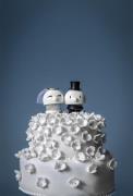 Hoptimist Bride & Groom 2pack Hvid Str H: 7 cm. B: 5 cm. D: 5 cm - Fig...