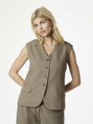 Neo Noir Gamina Structure Waistcoat Kvinde Khaki Veste Str 40 - hos Ma...