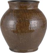 Ib Laursen Vase Brun Glasur Avignon Brun Str H:22,5 D:22 cm - Øvrige I...