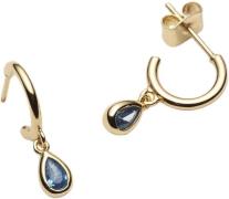 With love darling Water Drop Gold Hoops Earring ONE SIZE - Creoler Mes...