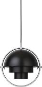 Gubi Mulilite Pendant, Small Chrome Base Black Str Ø 22,5 - Pendler Me...