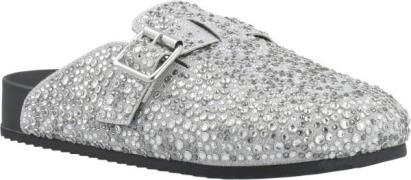 Bianco Sand Mule Simili Stones #P Kvinde Silver Slip-ins Str 40 - hos ...