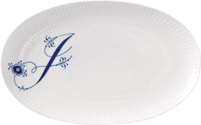 Royal Copenhagen Alfabet Asiet, J, 23,5 cm Hvid Str 23,5 cm - Serverin...