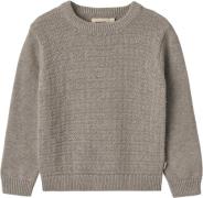 Wheat Strik Pullover Bob Str 2 år / 92 cm - Warm Grey Melange Toppe Bo...