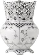 Royal Copenhagen Sort Musselmalet Helblonde Vase, 22 cm Hvid Str 22 cm...