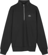 Mads Nørgaard - Copenhagen Standard Half Zip Logo Sweat Mand Sort Swea...