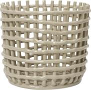 ferm LIVING Ceramic Basket Large - Cashmere Cashmere Str ACCESSORIES -...