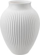 Knabstrup Keramik Knabstrup, Vase, Riller Hvid, 27 cm Ripple White Str...