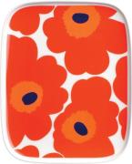 Marimekko Unikko Tallerken 15x12 cm Hvid, Rød Str H: 10 cm, L: 14,3 cm...