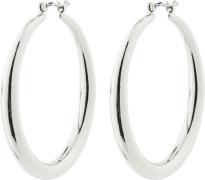 Pilgrim Priya Recycled Hoop Earrings Silverplated one size - Creoler h...