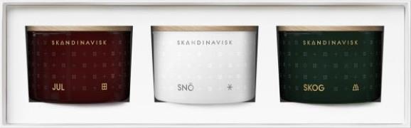 Skandinavisk Winter Spirit Mini Candle Giftset Kvindeduft 90g * 3 - Du...