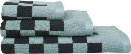 Marc O'Polo Home Checker Guest Towel Aquamarine 0008 - Håndklæder hos ...