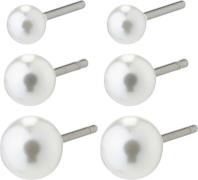 Pilgrim Elisa Pearl Earrings 3in-1 set One size - Ørestikker hos Magas...