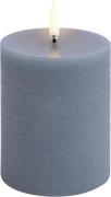 Uyuni LED Pillar Candle, Hazy Blue, Rustic, 7,8 x 10,1 cm 4/24 Dark Bl...