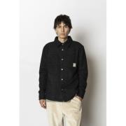 Fat Moose Ace Boucle Overshirt Mand Black Overshirts Str L - hos Magas...