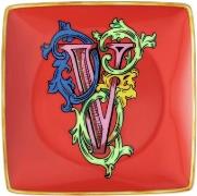 Versace Bowl 12cm sq. Flat, Holiday Alphabet V, Versace Flerfarvet Str...