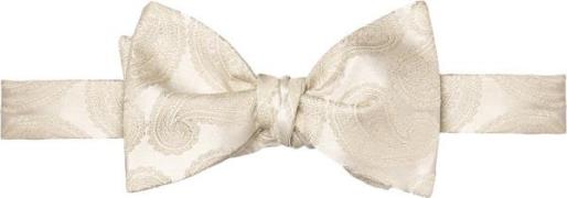 ETON Beige Solid Silk Bow Tie Self Tied One Size - Slips Silke hos Mag...