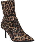 Steve Madden Heirloom Heeled Ankle Boots Kvinde Leopard Støvletter Str...