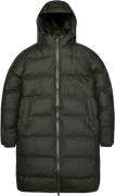 Rains Alta Long Puffer Jacket W3t4 Kvinde Green Regnjakker Str L - hos...