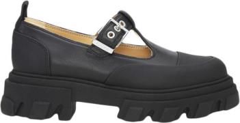 Ganni Cleated Mary Jane Kvinde Black Loafers Str 40 - hos Magasin