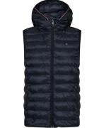 Tommy Hilfiger LW Padded Global Stripe Vest Kvinde Desert Sky Veste St...