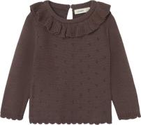 Lil' Atelier Nmflaguna LS Knit LIL Str 92 - Peppercorn Strik hos Magas...