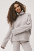 Magasin Classic 1 100% Cashmere Kvinde Light Grey Melange Rullekraver ...