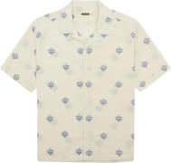 Woodbird Wbsunny Flower Shirt Mand Off White Kortærmede Skjorter Str L...